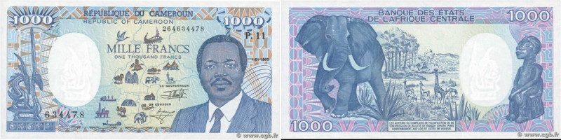 Country : CAMEROON 
Face Value : 1000 Francs  
Date : 01 janvier 1992 
Period/Pr...