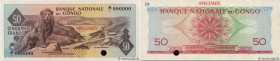 Country : CONGO REPUBLIC 
Face Value : 50 Francs Spécimen 
Date : 01 mai 1962 
Period/Province/Bank : Banque Nationale du Congo 
Catalogue reference :...