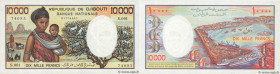 Country : DJIBOUTI 
Face Value : 10000 Francs  
Date : (1984) 
Period/Province/Bank : République - Banque Nationale 
Catalogue reference : P.39b 
Alph...