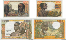 Country : WEST AFRICAN STATES 
Face Value : 100 et 1000 Francs Lot 
Date : 1964-1979 
Period/Province/Bank : B.C.E.A.O. 
Department : Côte d'Ivoire 
C...