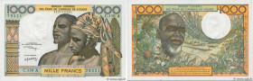 Country : WEST AFRICAN STATES 
Face Value : 1000 Francs  
Date : (1973-1974) 
Period/Province/Bank : B.C.E.A.O. 
Department : Côte d'Ivoire 
Catalogue...