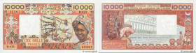 Country : WEST AFRICAN STATES 
Face Value : 10000 Francs  
Date : (1984-1985) 
Period/Province/Bank : B.C.E.A.O. 
Department : Côte d'Ivoire 
Catalogu...