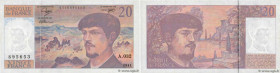 Country : FRANCE 
Face Value : 20 Francs DEBUSSY à fil de sécurité  
Date : 1991 
Period/Province/Bank : Banque de France, XXe siècle 
Catalogue refer...