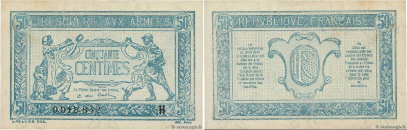 Country : FRANCE 
Face Value : 50 Centimes TRÉSORERIE AUX ARMÉES 1917  
Date : 1...