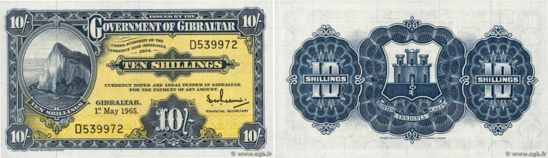 Country : GIBRALTAR 
Face Value : 10 Shillings  
Date : 01 mai 1965 
Period/Prov...