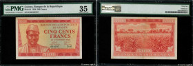 Country : GUINEA 
Face Value : 500 Francs  
Date : 02 octobre 1958 
Period/Province/Bank : Banque de la République de Guinée 
Catalogue reference : P....