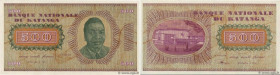 Country : KATANGA 
Face Value : 500 Francs Non émis 
Date : (1960) 
Period/Province/Bank : Banque Nationale du Katanga 
Catalogue reference : P.9r 
Al...