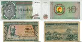 Country : LOTS 
Face Value : 10 Zaïres et 1000 Francs Lot 
Date : 24 juin 1979 
Period/Province/Bank : Lot Afrique 
Catalogue reference : P.LOT 
Comme...