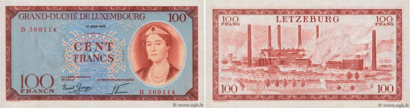 Country : LUXEMBOURG 
Face Value : 100 Francs  
Date : 15 juin 1956 
Period/Prov...
