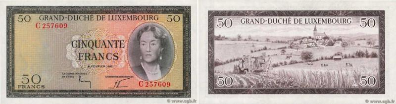 Country : LUXEMBOURG 
Face Value : 50 Francs  
Date : 06 février 1961 
Period/Pr...