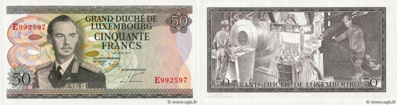 Country : LUXEMBOURG 
Face Value : 50 Francs  
Date : 25 août 1972 
Period/Provi...