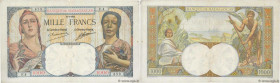 Country : MADAGASCAR 
Face Value : 1000 Francs  
Date : 11 juillet 1933 
Period/Province/Bank : Banque de Madagascar 
Catalogue reference : P.41 
Addi...