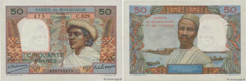 Country : MADAGASCAR 
Face Value : 50 Francs  
Date : (1950) 
Period/Province/Ba...