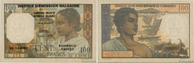 Country : MADAGASCAR 
Face Value : 100 Francs - 20 Ariary  
Date : (1961) 
Period/Province/Bank : Institut d'Émission Malgache 
Catalogue reference : ...
