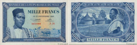 Country : MALI 
Face Value : 1000 Francs  
Date : 22 septembre 1960 
Period/Province/Bank : Banque de la République du Mali 
Catalogue reference : P.4...