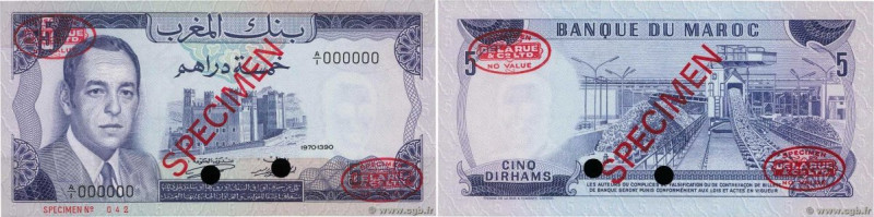 Country : MOROCCO 
Face Value : 5 Dirhams Spécimen 
Date : 1970 
Period/Province...
