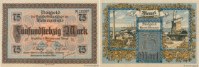 Country : MEMEL 
Face Value : 75 Mark  
Date : 22 février 1922 
Period/Province/Bank : Notgeld der Handelskammer des Memelgebiets 
Catalogue reference...