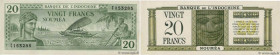 Country : NEW CALEDONIA 
Face Value : 20 Francs  
Date : (1944) 
Period/Province/Bank : Banque de l'Indochine 
Catalogue reference : P.49 
Additional ...