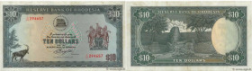 Country : RHODESIA 
Face Value : 10 Dollars  
Date : 01 mars 1976 
Period/Province/Bank : Reserve Bank of Rhodesia 
Catalogue reference : P.33b 
Alpha...