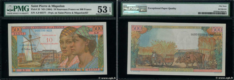 Country : SAINT PIERRE AND MIQUELON 
Face Value : 10 NF sur 500 Francs Pointe à ...