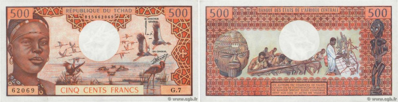 Country : CHAD 
Face Value : 500 Francs  
Date : (1974) 
Period/Province/Bank : ...