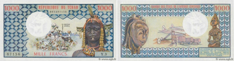 Country : CHAD 
Face Value : 1000 Francs  
Date : (1973-1978) 
Period/Province/B...