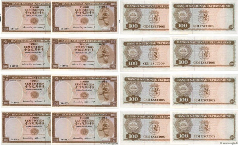 Country : TIMOR 
Face Value : 100 Escudos Consécutifs 
Date : 25 avril 1963 
Per...