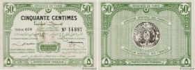 Country : TUNISIA 
Face Value : 50 Centimes  
Date : 03 mars 1920 
Period/Province/Bank : Régence de Tunis 
Catalogue reference : P.48 
Additional ref...