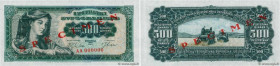 Country : YUGOSLAVIA 
Face Value : 500 Dinara Spécimen 
Date : 01 mai 1963 
Period/Province/Bank : Banque Nationale 
Catalogue reference : P.74s 
Alph...