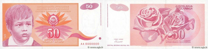 Country : YUGOSLAVIA 
Face Value : 50 Dinara Non émis 
Date : 1991 
Period/Provi...