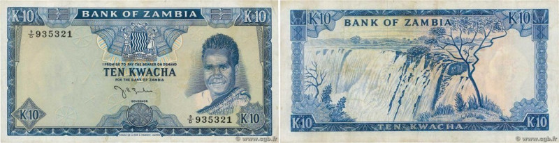 Country : ZAMBIA 
Face Value : 10 Kwacha  
Date : (1969) 
Period/Province/Bank :...