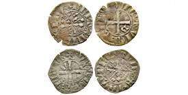 Vicomté de Limoges 
Jean III, vicomte et duc de Bretagne, lot de deux deniers, ND, (1312-1314) Nantes, Billon 
Ref : Dup.862
Conservation : TTB. Rare