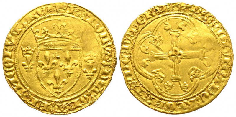 Charles VII le Victorieux 1422-1461
Ecu d'or à la couronne, Tours,
2ème émission...