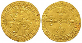 François Ier 1515-1547
Écu d’or au soleil du Dauphiné, Cremieu 1er type, AU 3.3 g. 
Ref : Dup. 782, Fr. 354
Conservation : presque Superbe