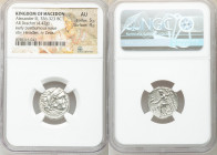 MACEDONIAN KINGDOM. Alexander III the Great (336-323 BC). AR drachm (17mm, 4.42 gm, 11h). NGC AU 5/5 - 4/5. Posthumous issue of Lampsacus, ca. 310-301...