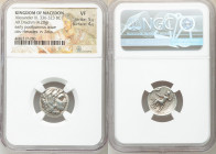 MACEDONIAN KINGDOM. Alexander III the Great (336-323 BC). AR drachm (17mm, 4.20 gm, 2h). NGC VF 5/5 - 4/5. Early posthumous issue of Miletus, ca. 323-...