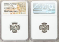 MACEDONIAN KINGDOM. Alexander III the Great (336-323 BC). AR drachm (17mm, 4.22 gm, 2h). NGC VF 5/5 - 4/5. Early posthumous issue of Magnesia ad Maean...
