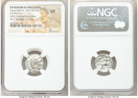 MACEDONIAN KINGDOM. Alexander III the Great (336-323 BC). AR drachm (17mm, 12h). NGC VF. Early posthumous issue of Colophon, under Philip III Arrhidae...