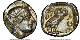 ATTICA. Athens. Ca. 440-404 BC. AR tetradrachm (mm, 17.21 gm, 5h). NGC Choice AU 5/5 - 4/5. Mid-mass coinage issue. Head of Athena right, wearing cres...