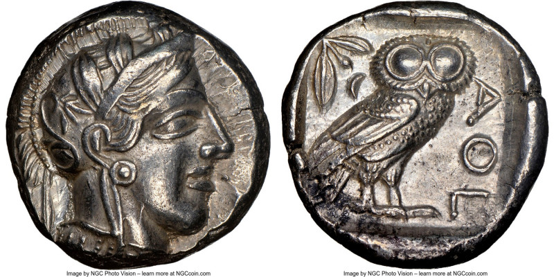 ATTICA. Athens. Ca. 440-404 BC. AR tetradrachm (23mm, 17.15 gm, 7h). NGC Choice ...