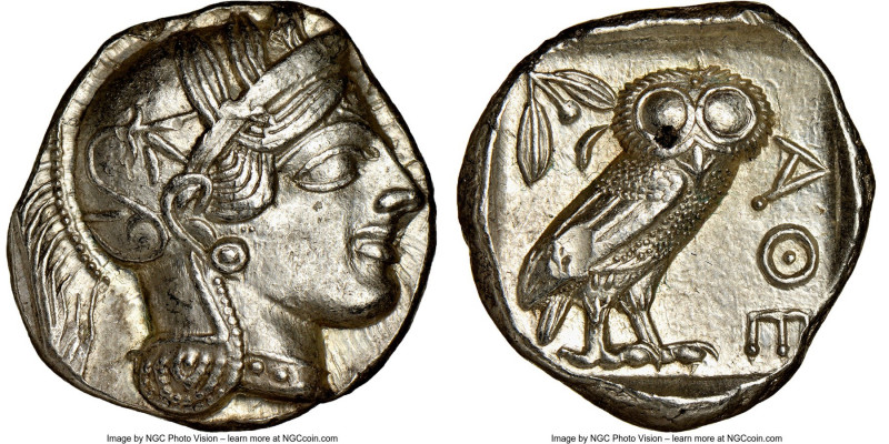 ATTICA. Athens. Ca. 440-404 BC. AR tetradrachm (26mm, 17.20 gm, 9h). NGC Choice ...