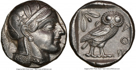 ATTICA. Athens. Ca. 440-404 BC. AR tetradrachm (24mm, 17.19 gm, 10h). NGC Choice AU 5/5 - 3/5, brushed. Mid-mass coinage issue. Head of Athena right, ...