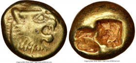 LYDIAN KINGDOM. Alyattes or Walwet (ca. 610-546 BC). EL third-stater or trite (12mm, 4.68 gm). NGC Choice Fine 4/5 - 3/5, light scratches. Uninscribed...