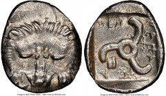 LYCIAN DYNASTS. Mithrapata (ca. 390-360 BC). AR sixth-stater (14mm, 1.36 gm, 12h). NGC MS 4/5 - 4/5. Uncertain mint. Lion scalp facing / MEΘ-PAΠ-ATA, ...