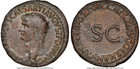 Germanicus (died AD 19). AE as (28mm, 11.00 gm, 5h). NGC Choice VF 5/5 - 2/5. Rome, AD 37-38. GERMANICVS CAESAR TI AVGVST F DIVI AVG N, bare head of G...