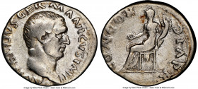 Vitellius (July-December AD 69). AR denarius (19mm, 6h). NGC Choice Fine. Rome. A VITELLIVS GERMERMANICVS IMP, bare head of Vitellius right / CONCOR-D...