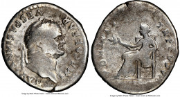 Vespasian (AD 69-79). AR denarius (20mm, 7h). NGC VG. Rome, AD 75. IMP CAESAR VESPASIANVS AVG, laureate head of Vespasian right / PON MAX-TR P COS VI,...