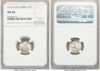 British Colony. George V 3 Pence 1913 MS68 NGC, KM10. Full strike, satin fields and peripheral toning. 

HID09801242017

© 2020 Heritage Auctions ...