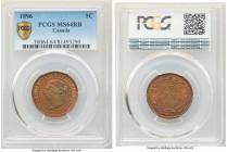 Victoria Cent 1896 MS64 Red and Brown PCGS, London mint, KM7. Nicely struck, exhibiting red, green and gold album tone. 

HID09801242017

© 2020 H...