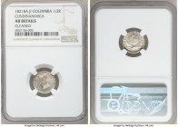 Cundinamarca. Republic 1/2 Real 1821 BA-JF AU Details (Cleaned) NGC, Bogota mint, KM-F8. Scarce one year type. 

HID09801242017

© 2020 Heritage A...